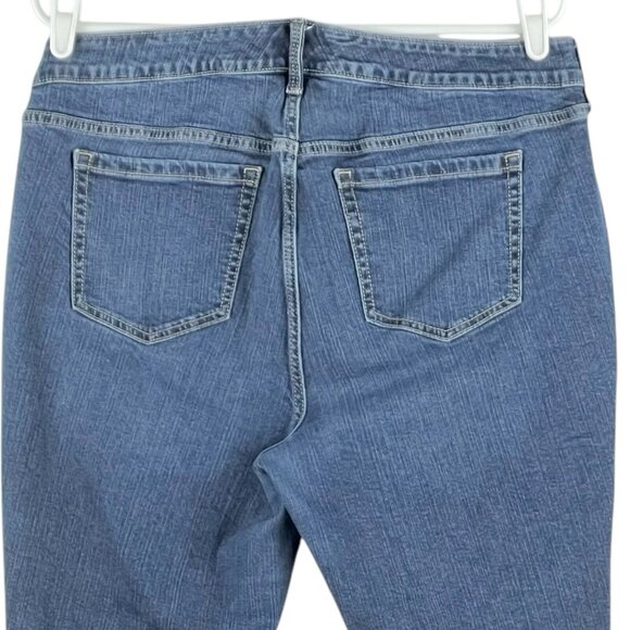 Torrid Women's Blue Denim Ankle Jeans Size 14Regular Distressed Mid Rise Stretch - Picture 4 of 14